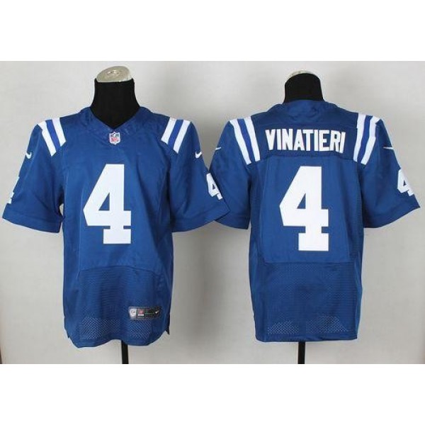 Nike Colts #4 Adam Vinatieri Royal Blue Team Color Men's Stitched NFL Elite Jersey