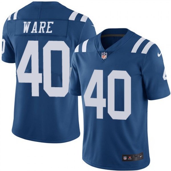 Nike Colts #40 Spencer Ware Royal Blue Men's Stitched NFL Limited Rush Jersey