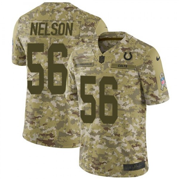 Nike Colts #56 Quenton Nelson Camo Men's Stitched NFL Limited 2018 Salute To Service Jersey