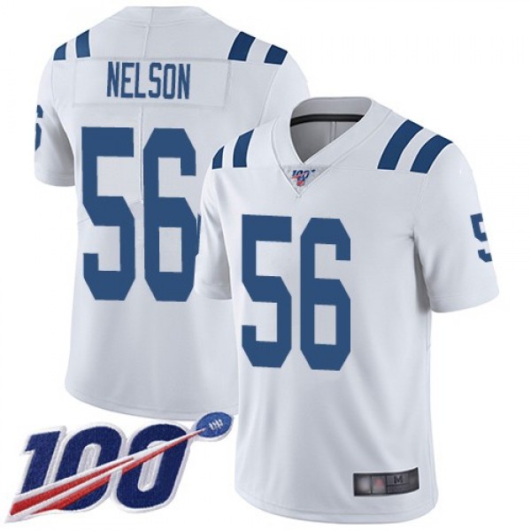 Nike Colts #56 Quenton Nelson White Men's Stitched NFL 100th Season Vapor Limited Jersey