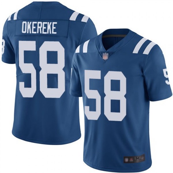 Nike Colts #58 Bobby Okereke Royal Blue Team Color Men's Stitched NFL Vapor Untouchable Limited Jersey