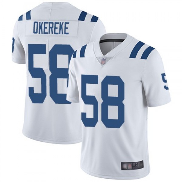 Nike Colts #58 Bobby Okereke White Men's Stitched NFL Vapor Untouchable Limited Jersey
