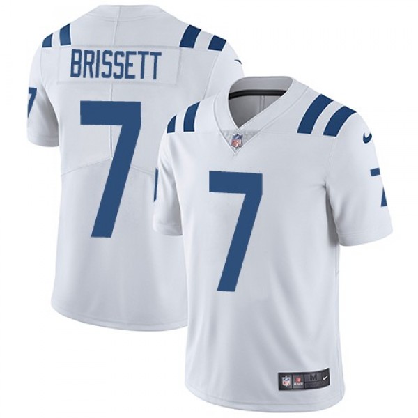 Nike Colts #7 Jacoby Brissett White Men's Stitched NFL Vapor Untouchable Limited Jersey