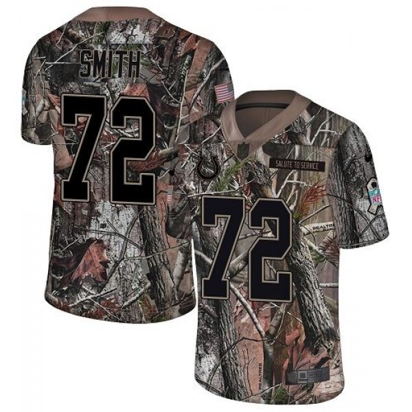 Nike Colts #72 Braden Smith Camo Men's Stitched NFL Limited Rush Realtree Jersey
