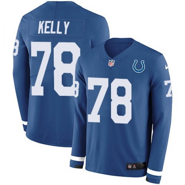 Nike Colts #78 Ryan Kelly Royal Blue Team Color Men's Stitched NFL Limited Therma Long Sleeve Jersey