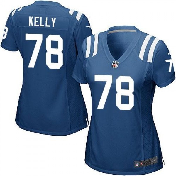 Women's Colts #78 Ryan Kelly Royal Blue Team Color Stitched NFL Elite Jersey