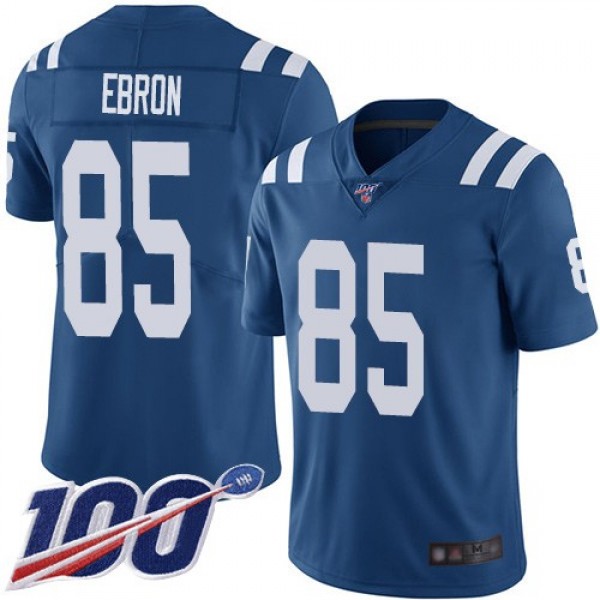 Nike Colts #85 Eric Ebron Royal Blue Team Color Men's Stitched NFL 100th Season Vapor Limited Jersey