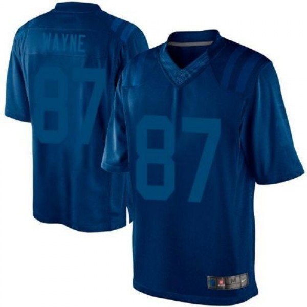 Nike Colts #87 Reggie Wayne Royal Blue Men's Stitched NFL Drenched Limited Jersey