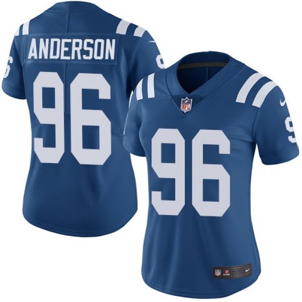 Women's Colts #96 Henry Anderson Royal Blue Team Color Stitched NFL Vapor Untouchable Limited Jersey