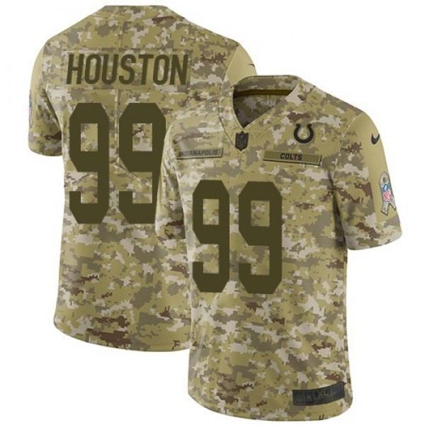 Nike Colts #99 Justin Houston Camo Men's Stitched NFL Limited 2018 Salute To Service Jersey