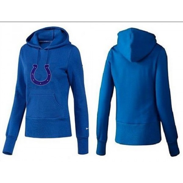 Women's Indianapolis Colts Logo Pullover Hoodie Blue Jersey