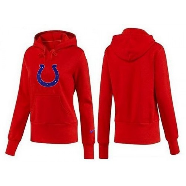 Women's Indianapolis Colts Logo Pullover Hoodie Red Jersey