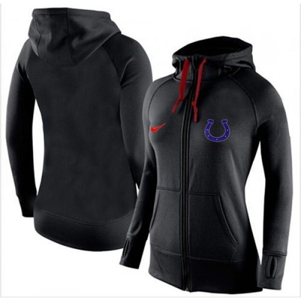 Women's Indianapolis Colts Full-Zip Hoodie Black Jersey