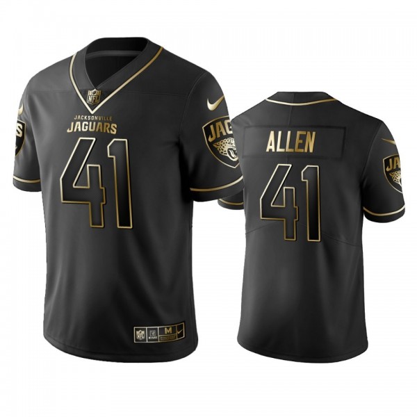 Jaguars #41 Josh Allen Men's Stitched NFL Vapor Untouchable Limited Black Golden Jersey