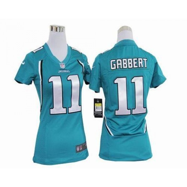 Women's Jaguars #11 Blaine Gabbert Teal Green Team Color Stitched NFL Elite Jersey
