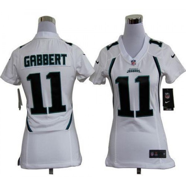 Women's Jaguars #11 Blaine Gabbert White Stitched NFL Elite Jersey