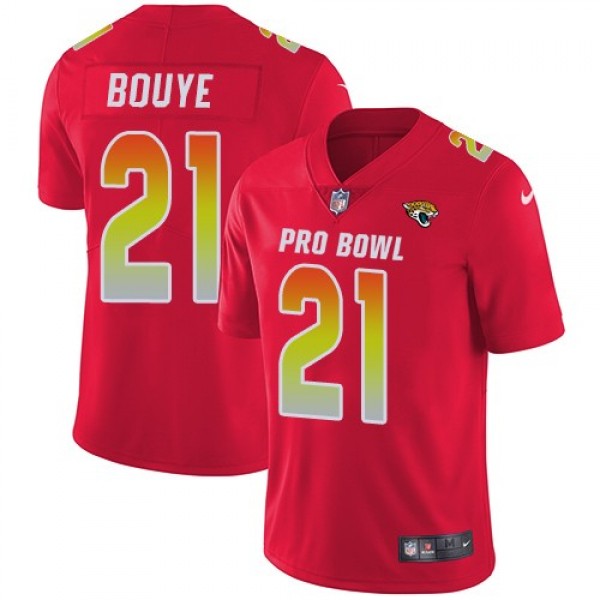 Women's Jaguars #21 AJ Bouye Red Stitched NFL Limited AFC 2018 Pro Bowl Jersey