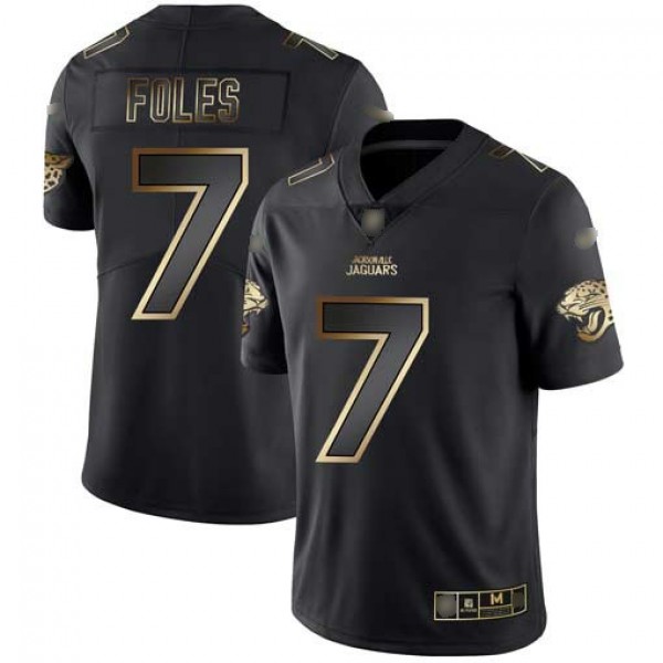 Nike Jaguars #7 Nick Foles Black/Gold Men's Stitched NFL Vapor Untouchable Limited Jersey