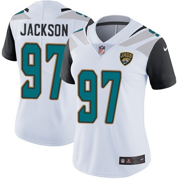Women's Jaguars #97 Malik Jackson White Stitched NFL Vapor Untouchable Limited Jersey