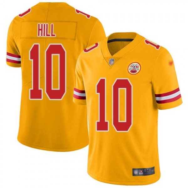 Nike Chiefs #10 Tyreek Hill Gold Men's Stitched NFL Limited Inverted Legend Jersey