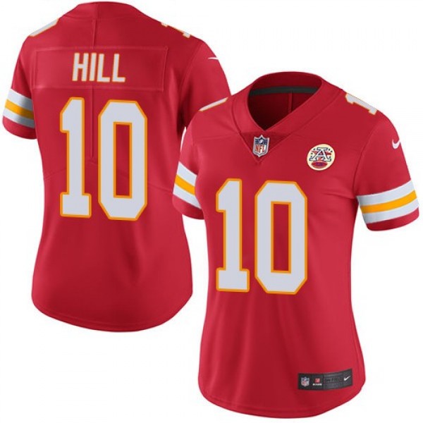 Women's Chiefs #10 Tyreek Hill Red Team Color Stitched NFL Vapor Untouchable Limited Jersey