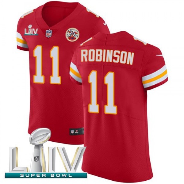 Nike Chiefs #11 Demarcus Robinson Red Super Bowl LIV 2020 Team Color Men's Stitched NFL Vapor Untouchable Elite Jersey