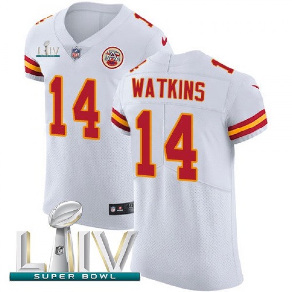 Nike Chiefs #14 Sammy Watkins White Super Bowl LIV 2020 Men's Stitched NFL New Elite Jersey