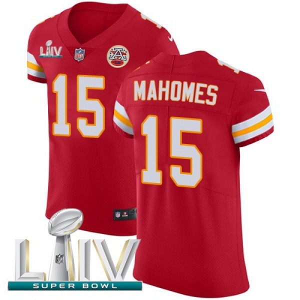 Nike Chiefs #15 Patrick Mahomes Red Super Bowl LIV 2020 Team Color Men's Stitched NFL Vapor Untouchable Elite Jersey
