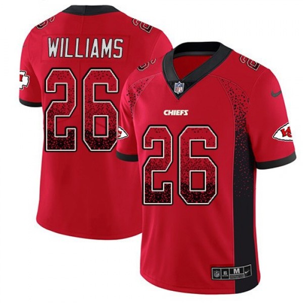 Nike Chiefs #26 Damien Williams Red Team Color Men's Stitched NFL Limited Rush Drift Fashion Jersey