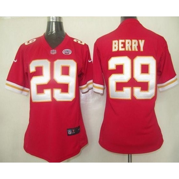 Women's Chiefs #29 Eric Berry Red Team Color Stitched NFL Elite Jersey