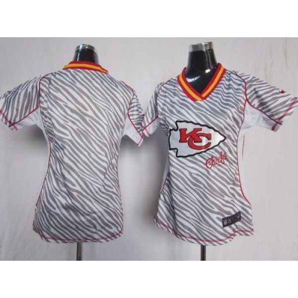 Women's Chiefs Blank Zebra Stitched NFL Elite Jersey