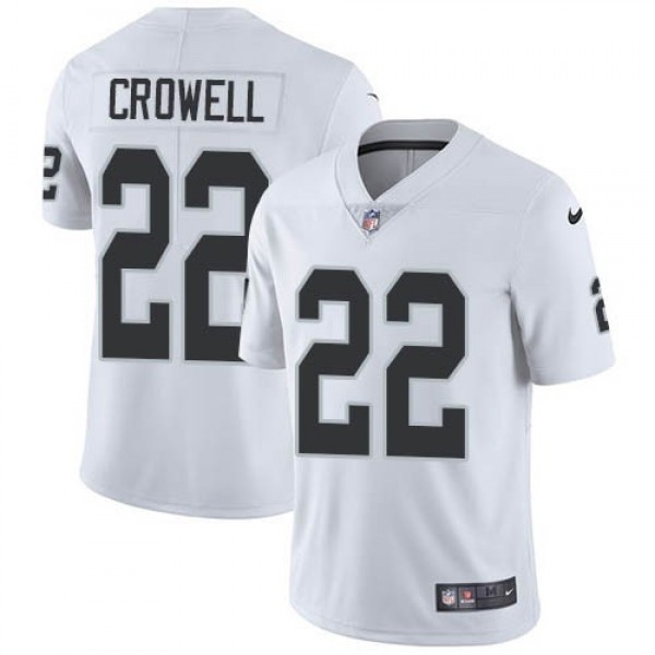 Nike Raiders #22 Isaiah Crowell White Men's Stitched NFL Vapor Untouchable Limited Jersey