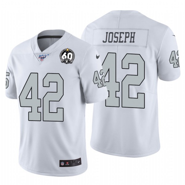 الاحاديث القدسية Nike Raiders #42 Karl Joseph White Women's Stitched NFL 100th Season Vapor Limited Jersey الاحاديث القدسية