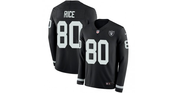 مشخال قهوه Nike Raiders #80 Jerry Rice Black Team Color Men's Stitched NFL ... مشخال قهوه