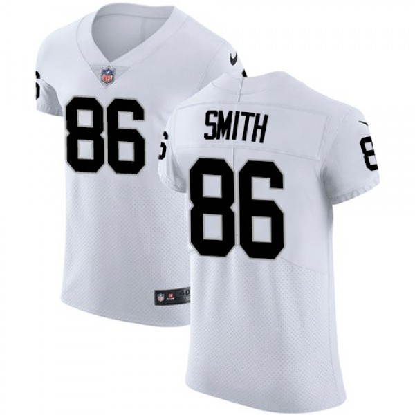 Nike Raiders #86 Lee Smith White Men's Stitched NFL Vapor Untouchable Elite Jersey