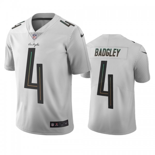 Los Angeles Chargers #4 Michael Badgley White Vapor Limited City Edition NFL Jersey