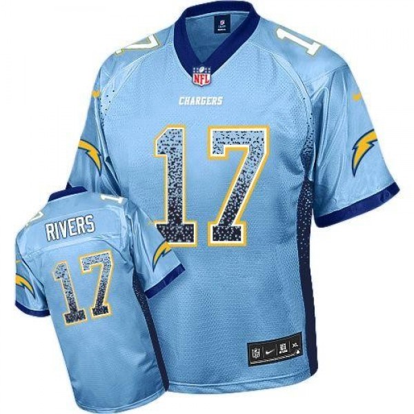 Nike Chargers #17 Philip Rivers Electric Blue Alternate Men's Stitched NFL Elite Drift Fashion Jersey