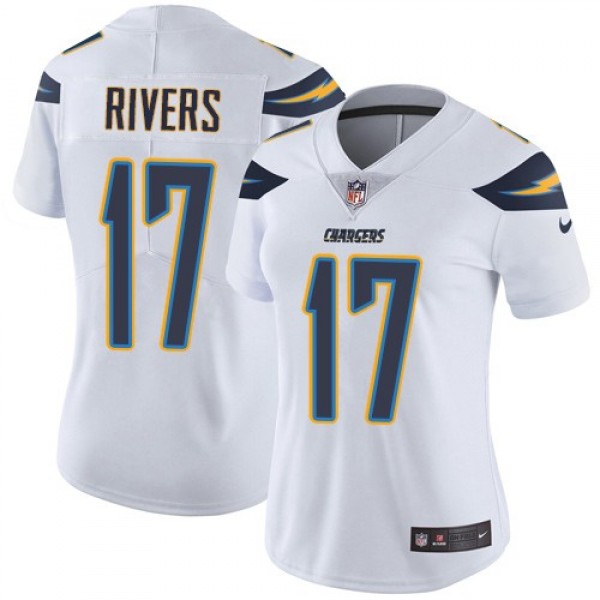 Women's Chargers #17 Philip Rivers White Stitched NFL Vapor Untouchable Limited Jersey