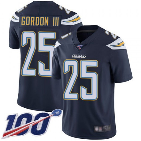 Nike Chargers #25 Melvin Gordon III Navy Blue Team Color Men's Stitched NFL 100th Season Vapor Limited Jersey