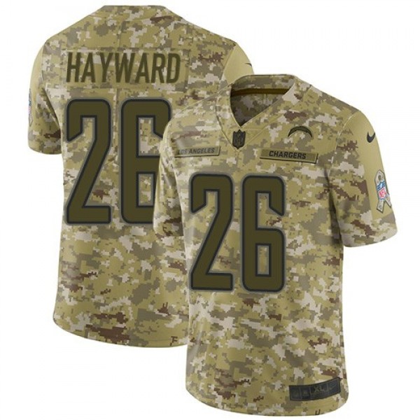 مساج أسفل الظهر Nike Chargers #26 Casey Hayward Camo Men's Stitched NFL Limited 2019 Salute To Service Jersey تخفيف الخفقان