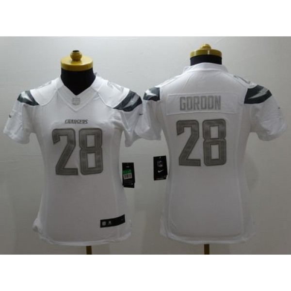 فرقة كوين Women's Chargers #28 Melvin Gordon White Stitched NFL Limited ... فرقة كوين