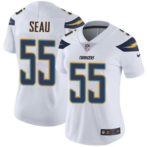 سرير البيبي Women's Chargers #55 Junior Seau White Stitched NFL Vapor ... سرير البيبي