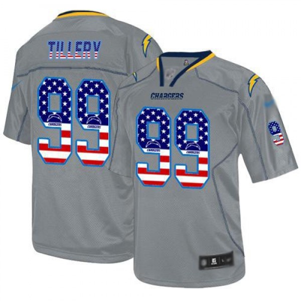 حقائب رجالية Chargers #99 Jerry Tillery Olive Gold Men's Stitched Football Limited 2017 Salute To Service Jersey كرسي تشميس