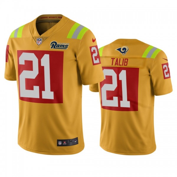 Los Angeles Rams #21 Aqib Talib Gold Vapor Limited City Edition NFL Jersey