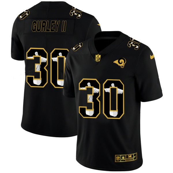 Los Angeles Rams #30 Todd Gurley II Men's Nike Carbon Black Vapor Cristo Redentor Limited NFL Jersey