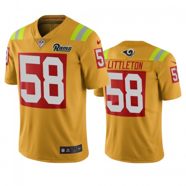 Los Angeles Rams #58 Cory Littleton Gold Vapor Limited City Edition NFL Jersey
