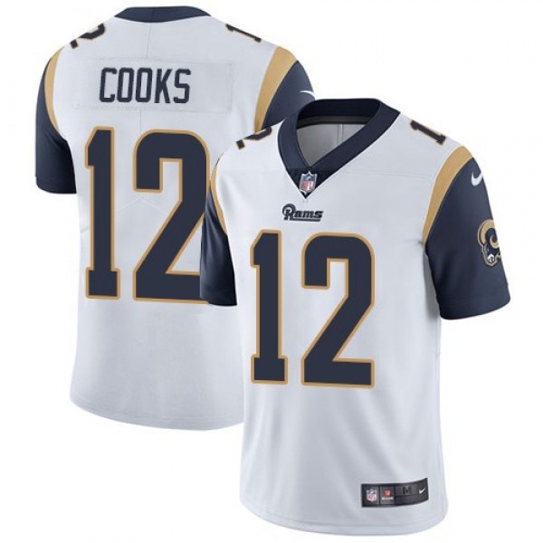 Nike Rams #12 Brandin Cooks White Men's Stitched NFL Vapor Untouchable Limited Jersey