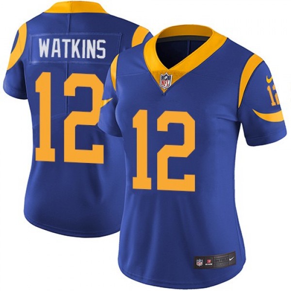 Women's Rams #12 Sammy Watkins Royal Blue Alternate Stitched NFL Vapor Untouchable Limited Jersey