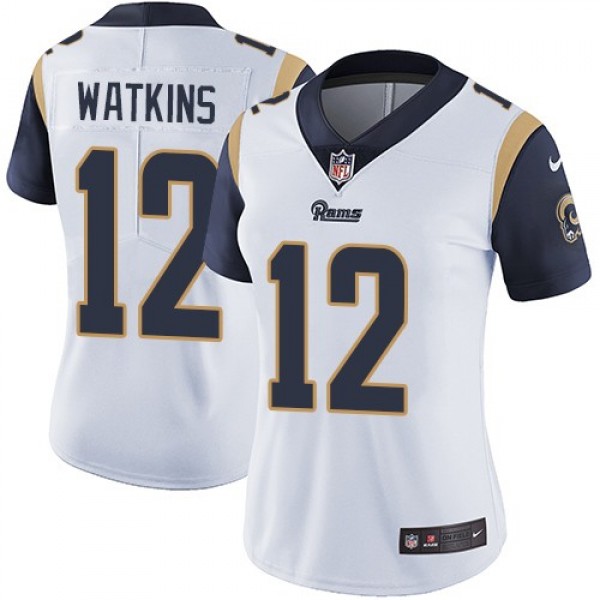 Women's Rams #12 Sammy Watkins White Stitched NFL Vapor Untouchable Limited Jersey
