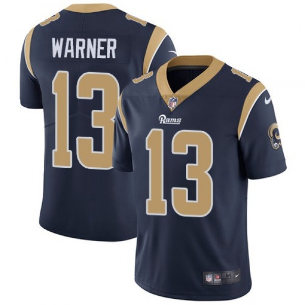 Nike Rams #13 Kurt Warner Navy Blue Team Color Men's Stitched NFL Vapor Untouchable Limited Jersey
